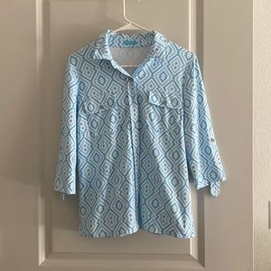 J. McLaughlin blue button down